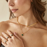 Gold Malachite Pendant Charm