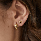 Fearless Heart Stud Earrings
