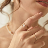 Stella Moonstone Statement  Ring