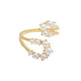 Double Layer Pearl Cocktail Ring