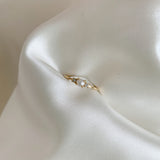 Lilian Pearl & Moissanite Solid Gold Ring – Fit for a Princess