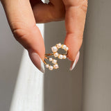 Double Layer Pearl Cocktail Ring