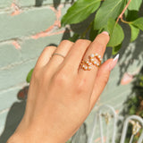 Double Layer Pearl Cocktail Ring