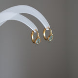 Jasmine Green Huggie Earrings