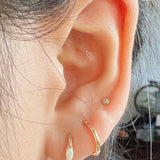 14K Solid Gold Basic Huggies