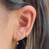 14K Solid Gold Basic Huggies