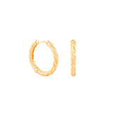 Aurelia Spiral Gold Hoop Earrings