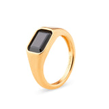 Gold Black Onyx Signet Ring