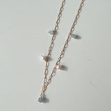 Aquamarine Pearl Drops Necklace