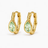 Jasmine Green Huggie Earrings