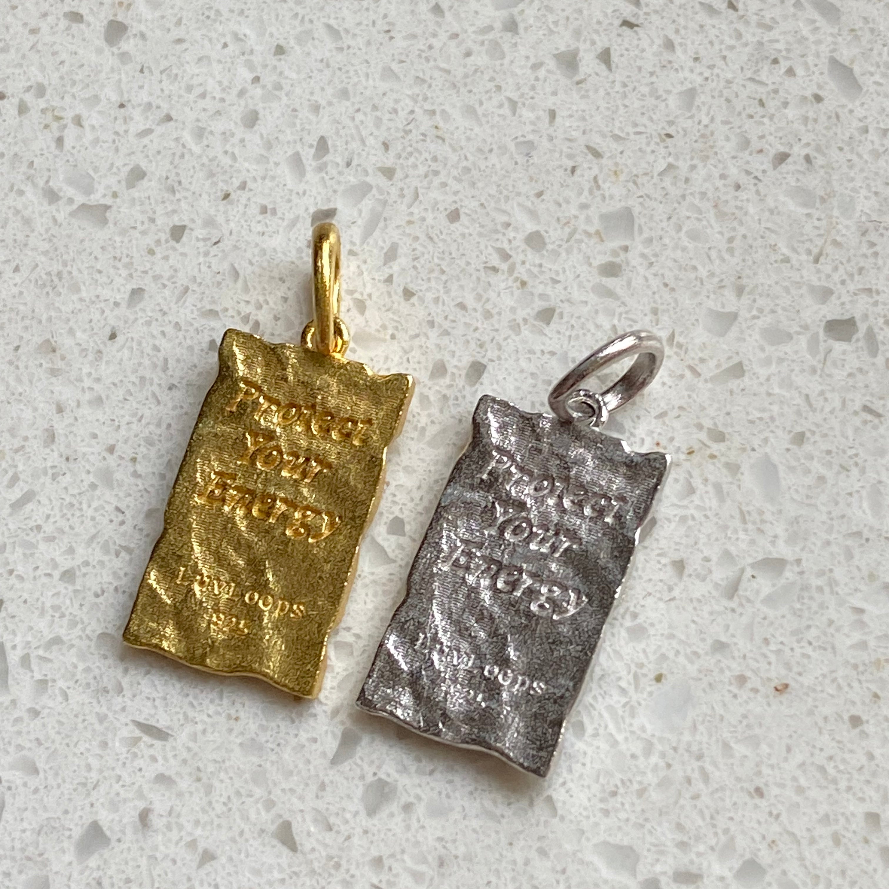 "Protect Your Energy" Evil Eye Molten Necklace