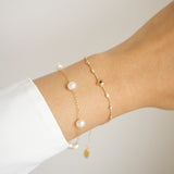 Fearless Garnet Heart Bracelet in 14K Solid Gold