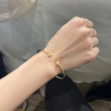 Star & Moon Cuff Bangle Bracelet