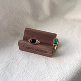 Gold Black Onyx Signet Ring