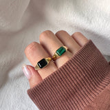 Gold Black Onyx Signet Ring