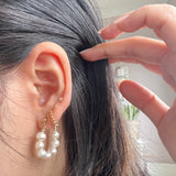 Sara Pearl Loop Earrings