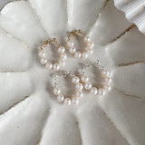 Sara Pearl Loop Earrings
