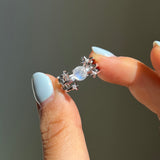 Stella Moonstone Statement Ring (Silver)