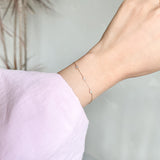 14K Solid Gold Floating Moissanite Bracelet