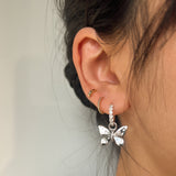 Beautiful Butterfly Earrings (Silver)