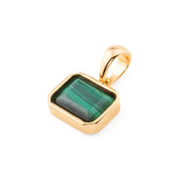 Gold Malachite Pendant Charm