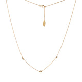 14K Solid Gold Floating Moissanite Necklace