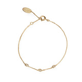 14K Solid Gold Floating Moissanite Bracelet