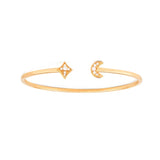 Star & Moon Cuff Bangle Bracelet