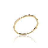 14K Solid Gold Wave Moissanite Ring