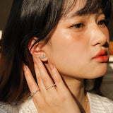 Pearl Stackable Half Eternity Ring