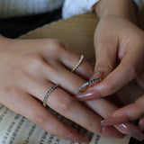 Ombre Blue Topaz Half Eternity Ring