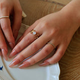 Serenity Moonstone Half Eternity Stacking Ring