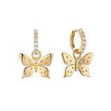 Beautiful Butterfly Hoop Earrings