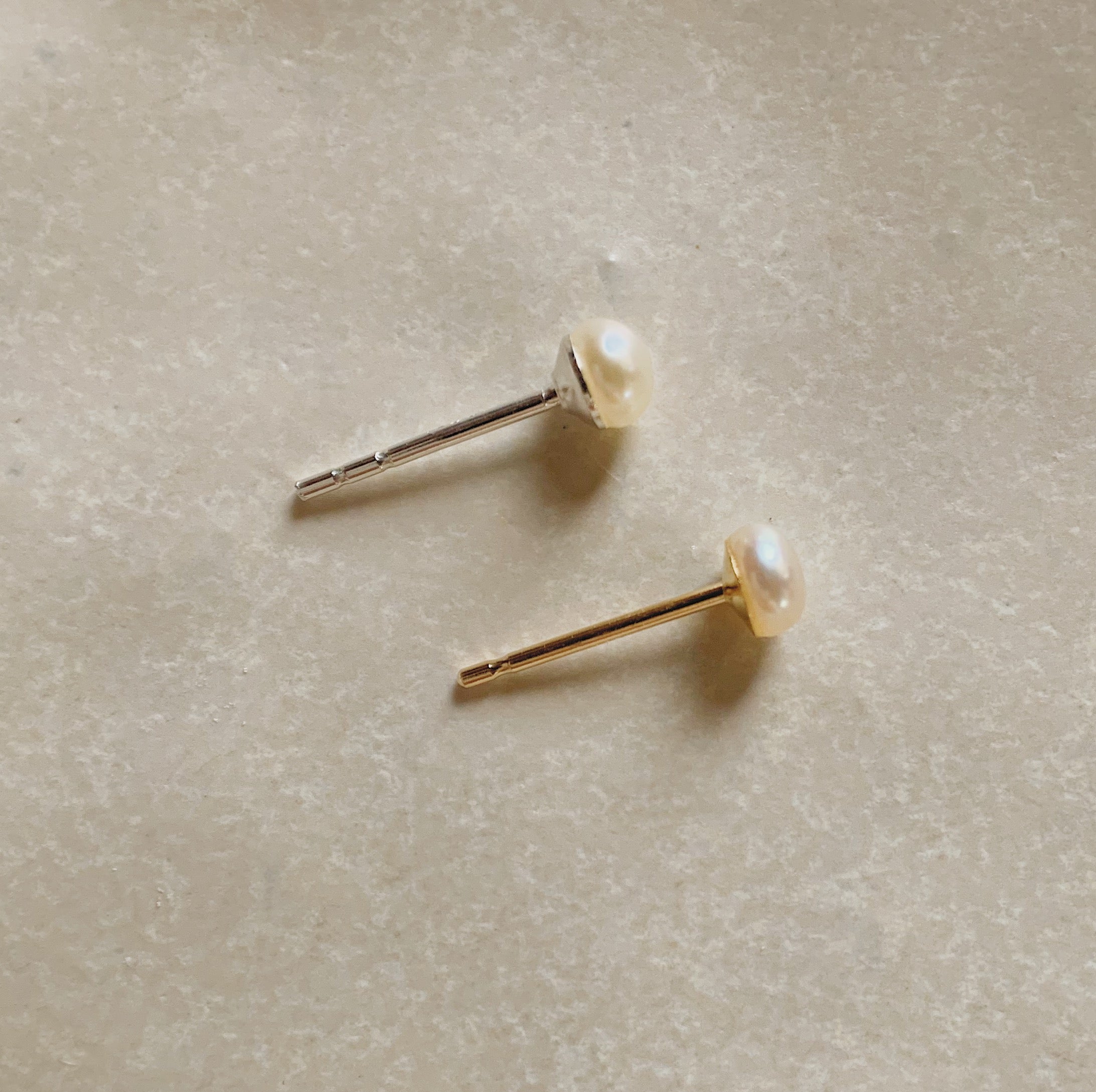 Tiny Pearl Stud Earrings