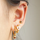 Fearless Heart Stud Earrings