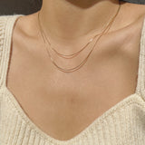 Adaya 14K Solid Gold Snake Chain Necklace
