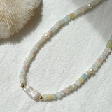 Morganite Pearl Choker