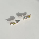 Olia Gemstone Climber Earrings