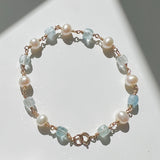 Aquamarine Pearl Bracelet