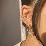 Aurelia Spiral 18K Gold Huggie Earrings