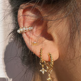 Aurelia Spiral 18K Gold Huggie Earrings