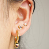 Fearless Heart Stud Earrings