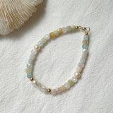 Morganite Pearl Bracelet
