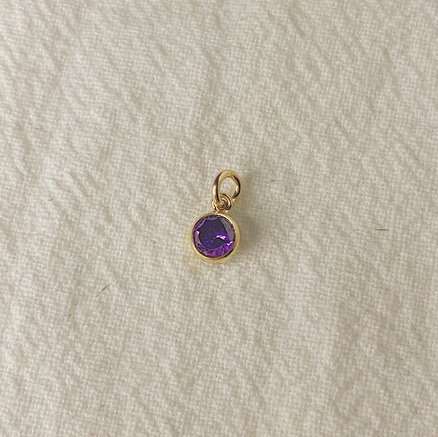 Birthstone CZ Charm