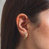 Olia Gemstone Climber Earrings
