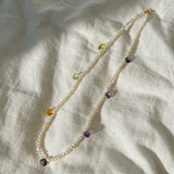 Maia Muti-Gem Pearl Necklace