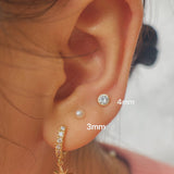 Tiny Pearl Stud Earrings