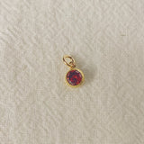 Birthstone CZ Charm