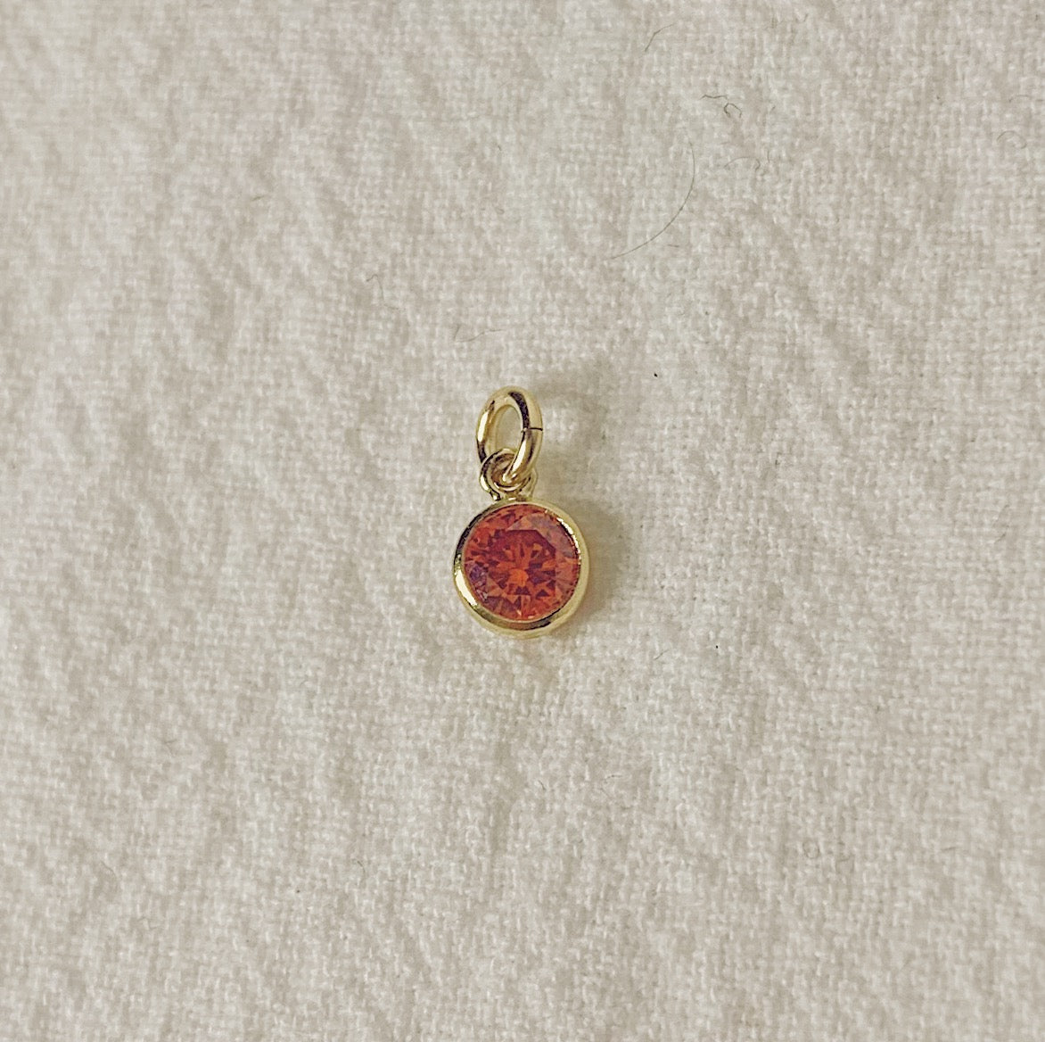 Birthstone CZ Charm