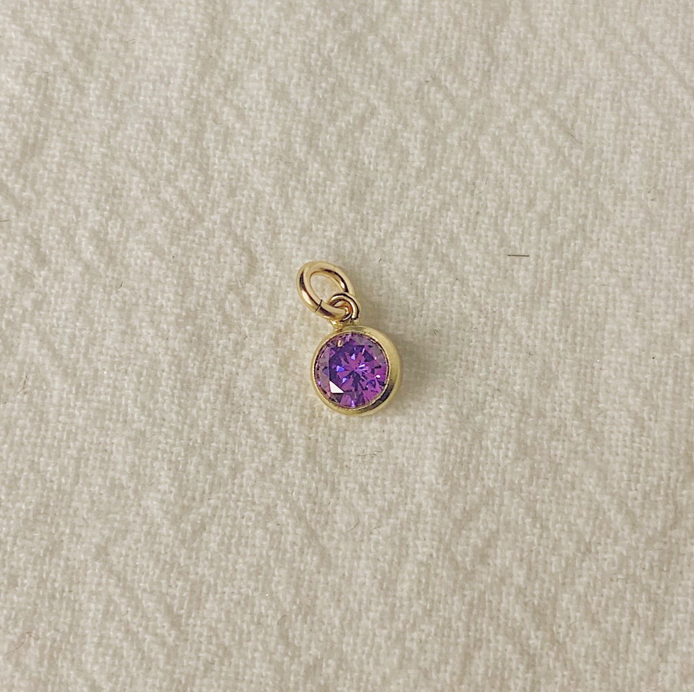 Birthstone CZ Charm
